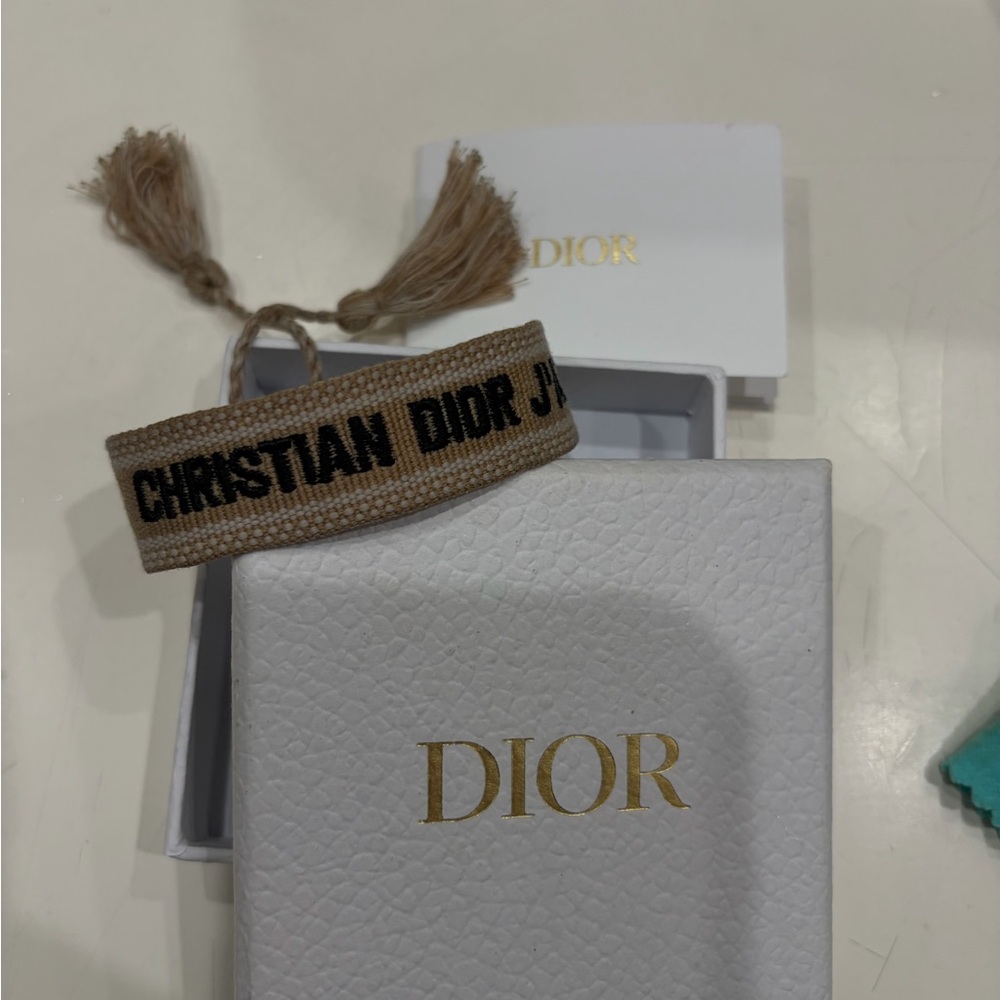 Dior Beige Woven Bracelet